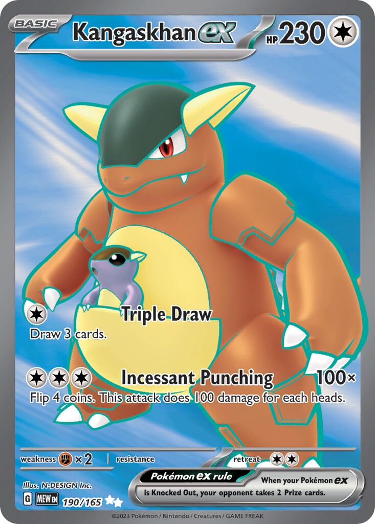 Kangaskhan ex 190/207 — 151 (English Pokémon TCG card)