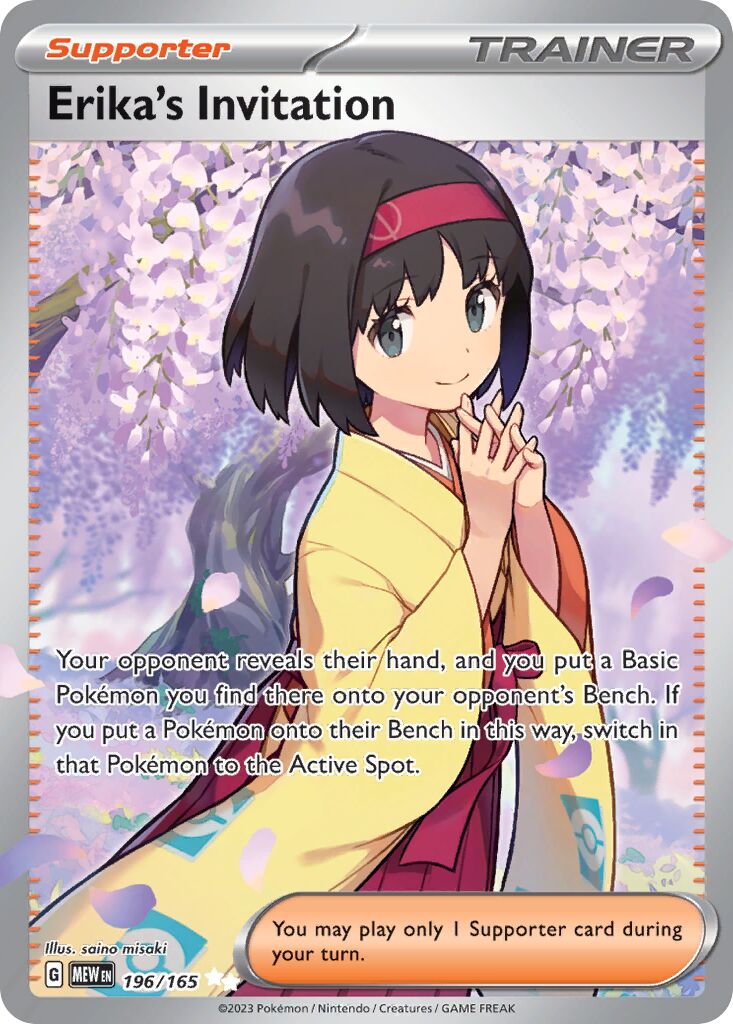 Erika's Invitation 196/207 — 151 (English Pokémon TCG card)