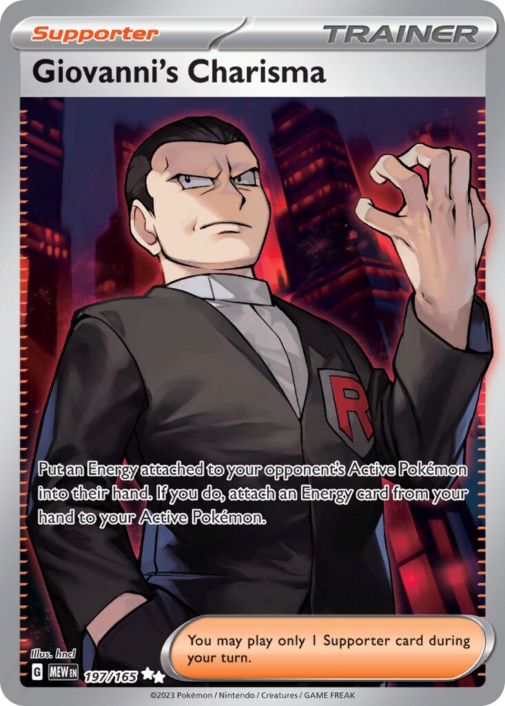 Giovanni's Charisma 197/207 — 151 (English Pokémon TCG card)