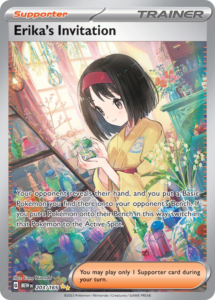Erika's Invitation 203/207 — 151 (English Pokémon TCG card)