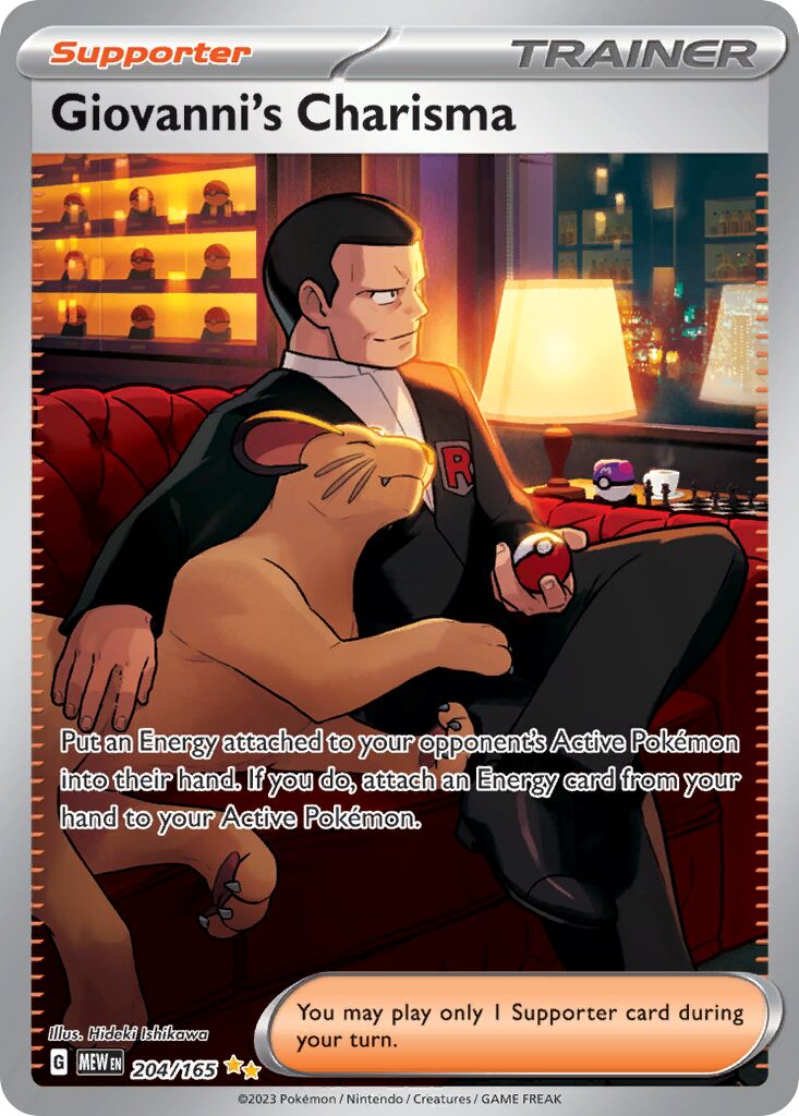 Giovanni's Charisma 204/207 — 151 (English Pokémon TCG card)