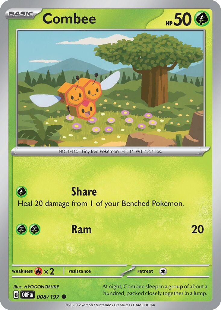 Combee 008/230 — Obsidian Flames (English Pokémon TCG card)