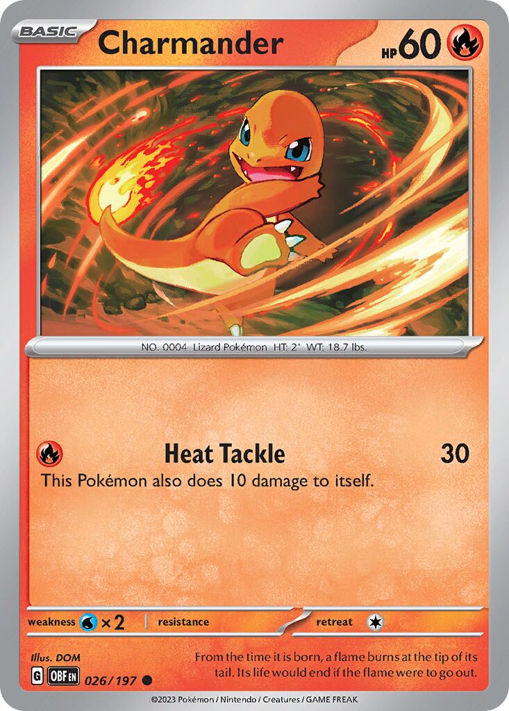 Charmander 026/230 — Obsidian Flames (English Pokémon TCG card)