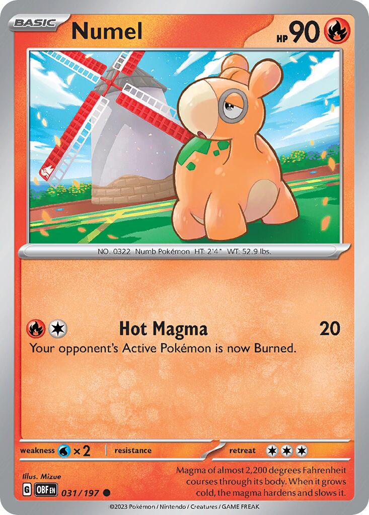 Numel 031/230 — Obsidian Flames (English Pokémon TCG card)