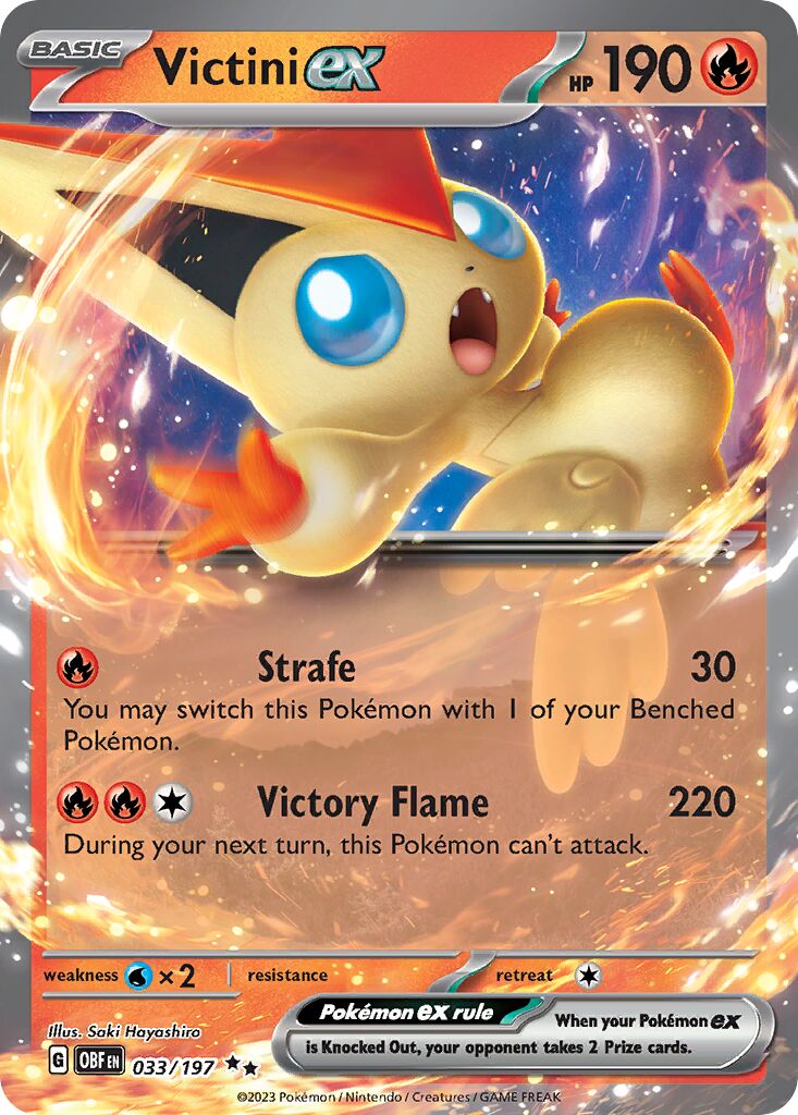 Victini ex 033/230 — Obsidian Flames (English Pokémon TCG card)