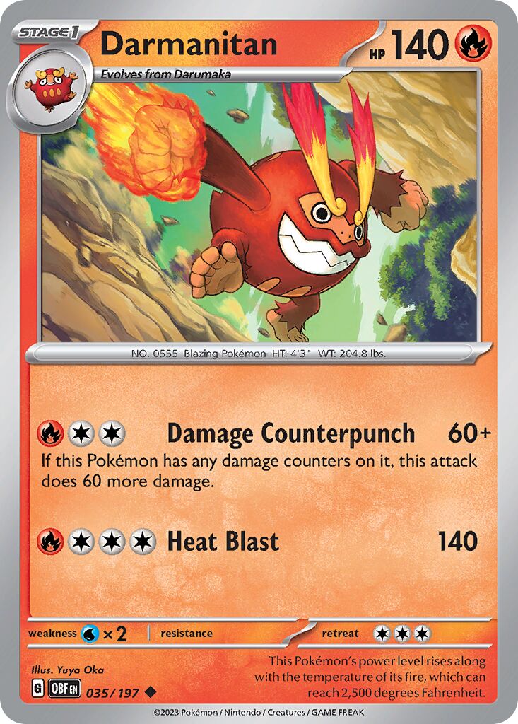 Darmanitan 035/230 — Obsidian Flames (English Pokémon TCG card)