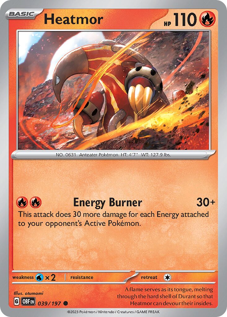 Heatmor 039/230 — Obsidian Flames (English Pokémon TCG card)