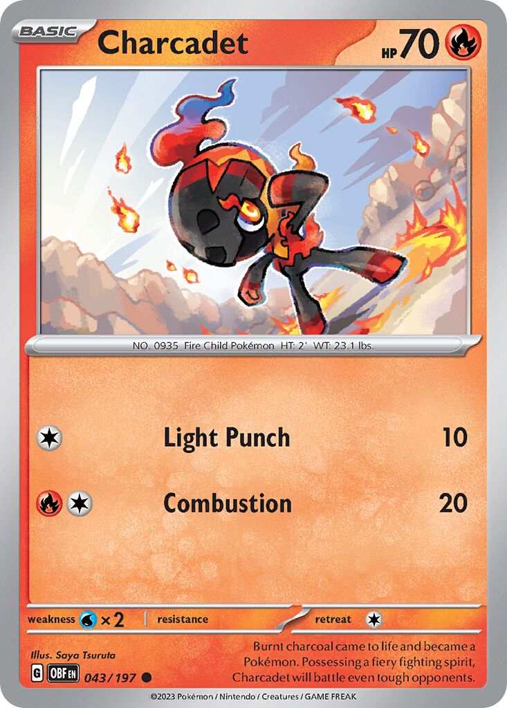 Charcadet 043/230 — Obsidian Flames (English Pokémon TCG card)