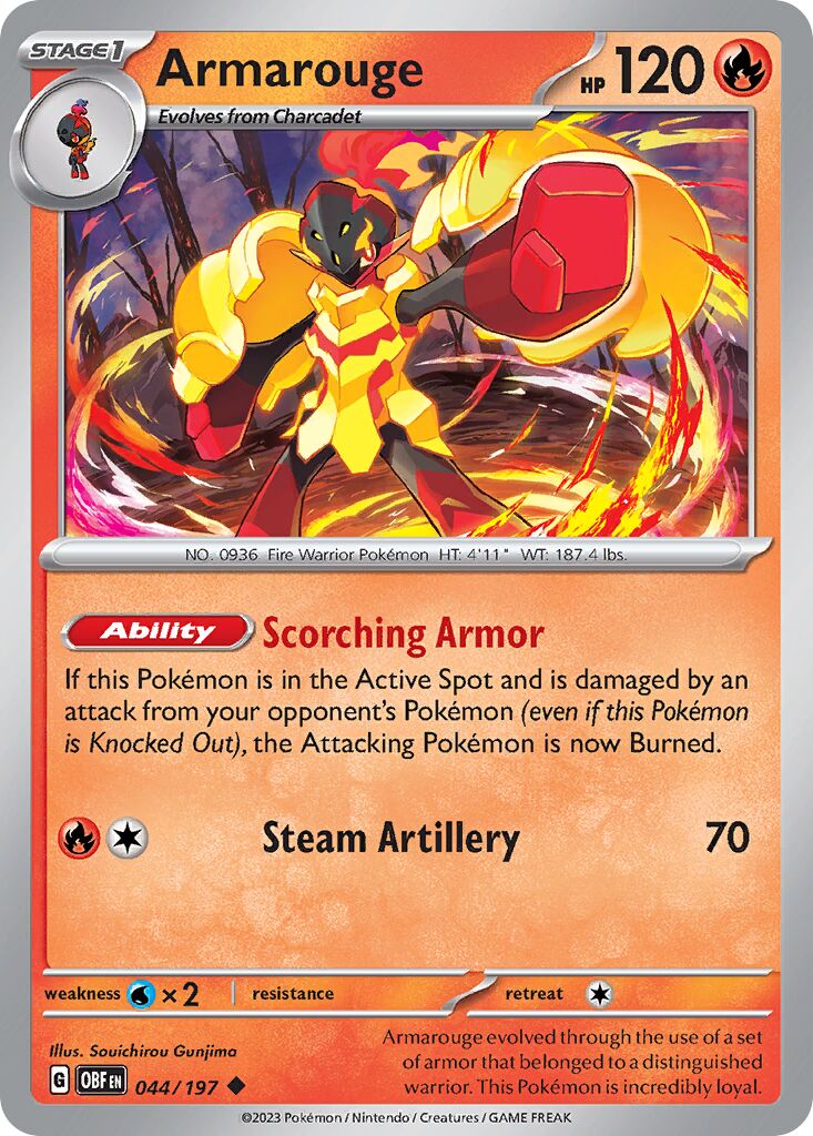 Armarouge 044/230 — Obsidian Flames (English Pokémon TCG card)