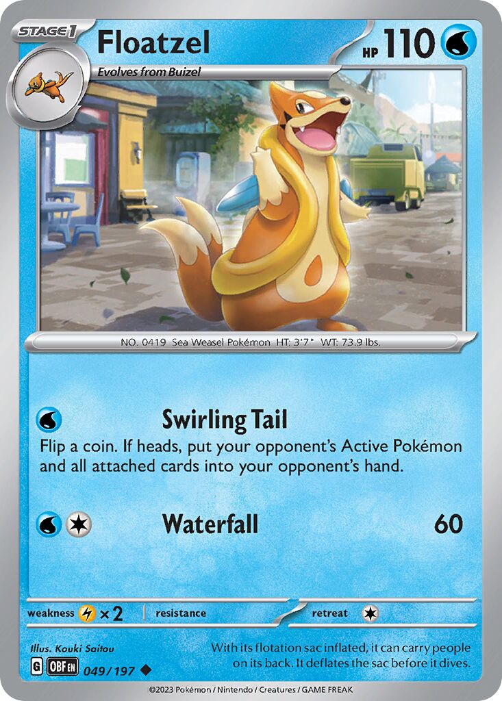 Floatzel 049/230 — Obsidian Flames (English Pokémon TCG card)