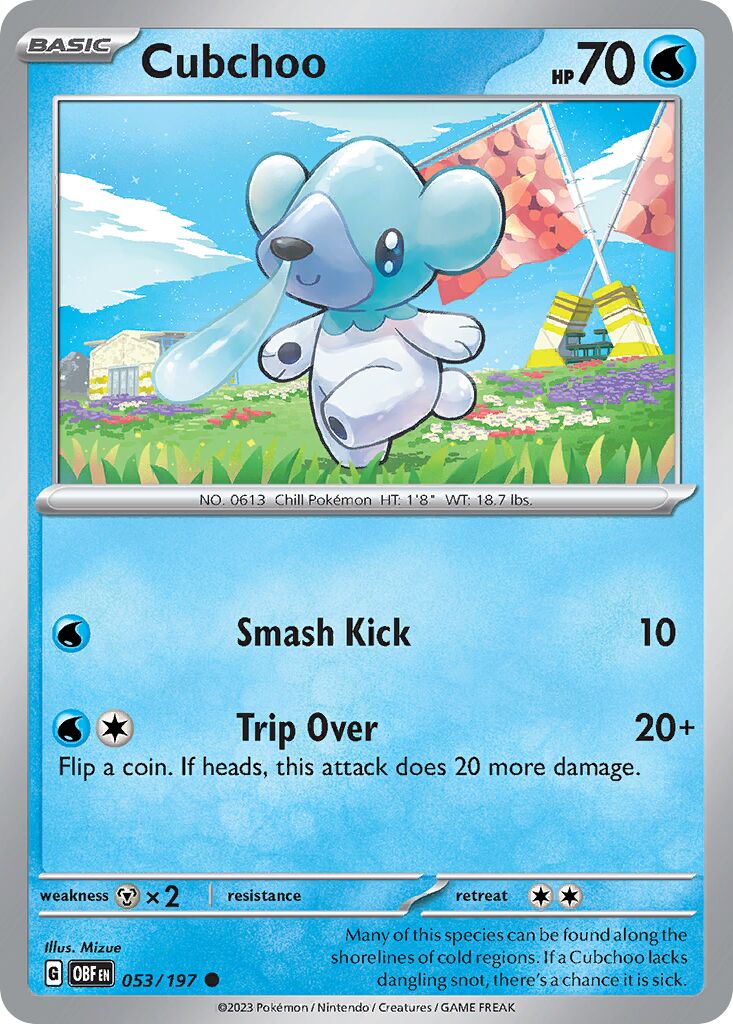 Cubchoo 053/230 — Obsidian Flames (English Pokémon TCG card)