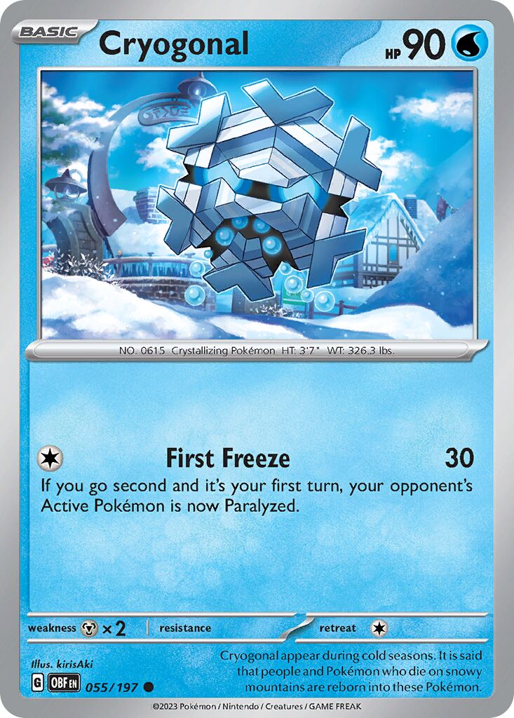 Cryogonal 055/230 — Obsidian Flames (English Pokémon TCG card)