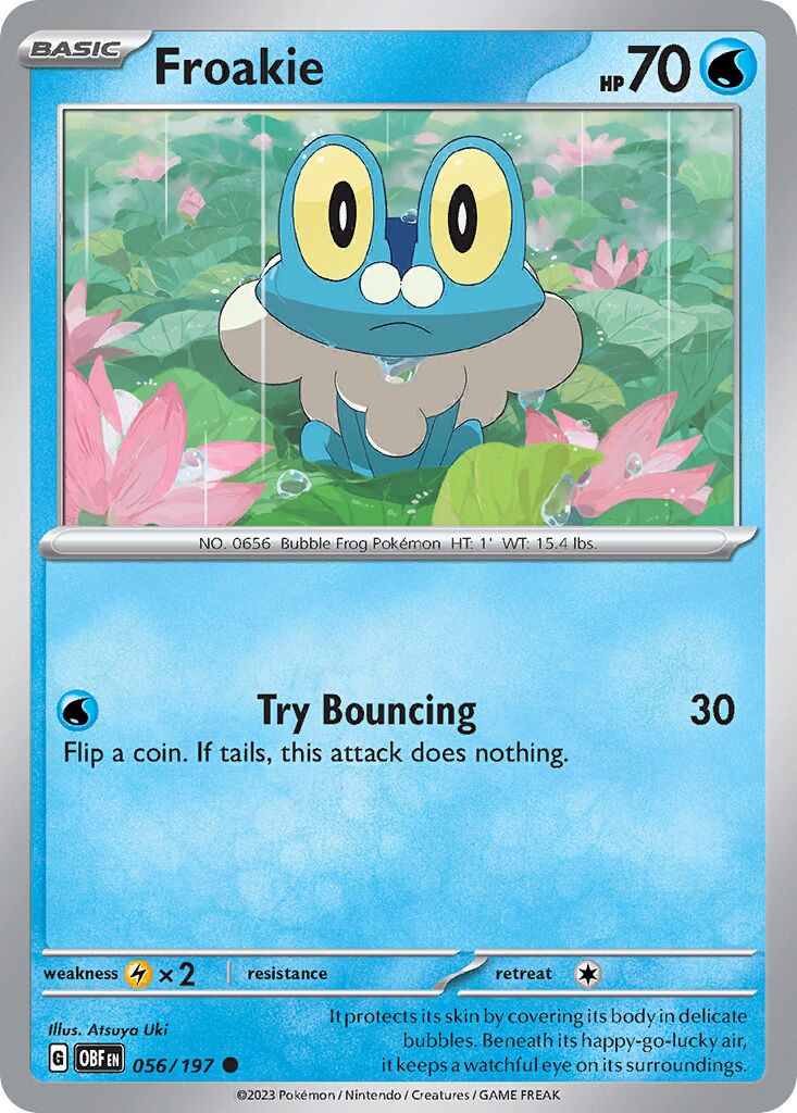 Froakie 056/230 — Obsidian Flames (English Pokémon TCG card)