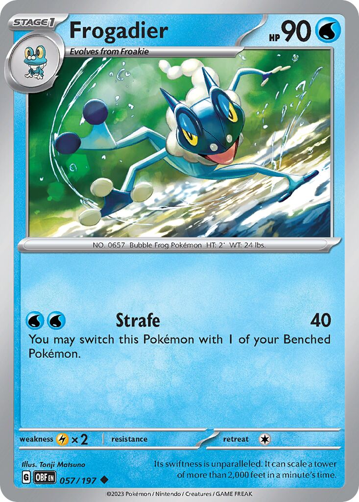 Frogadier 057/230 — Obsidian Flames (English Pokémon TCG card)