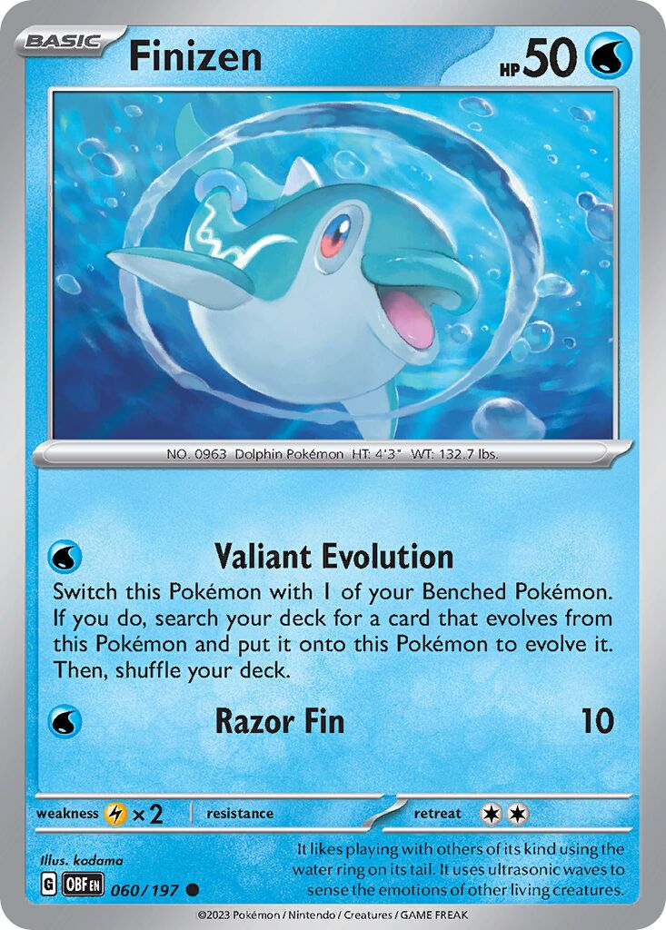 Finizen 060/230 — Obsidian Flames (English Pokémon TCG card)