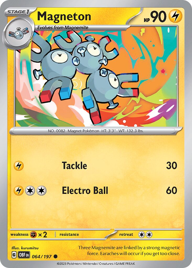 Magneton 064/230 — Obsidian Flames (English Pokémon TCG card)