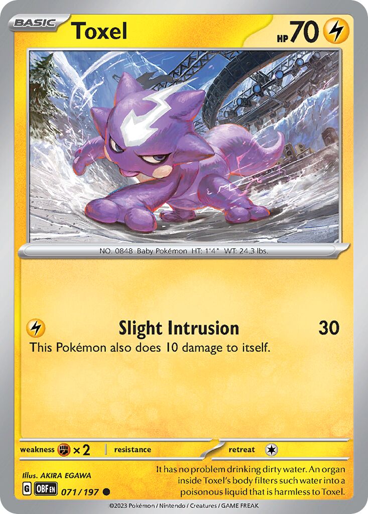 Toxel 071/230 — Obsidian Flames (English Pokémon TCG card)