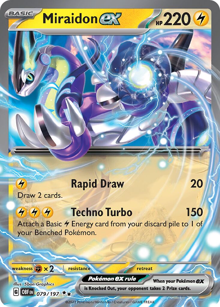 Miraidon ex 079/230 — Obsidian Flames (English Pokémon TCG card)
