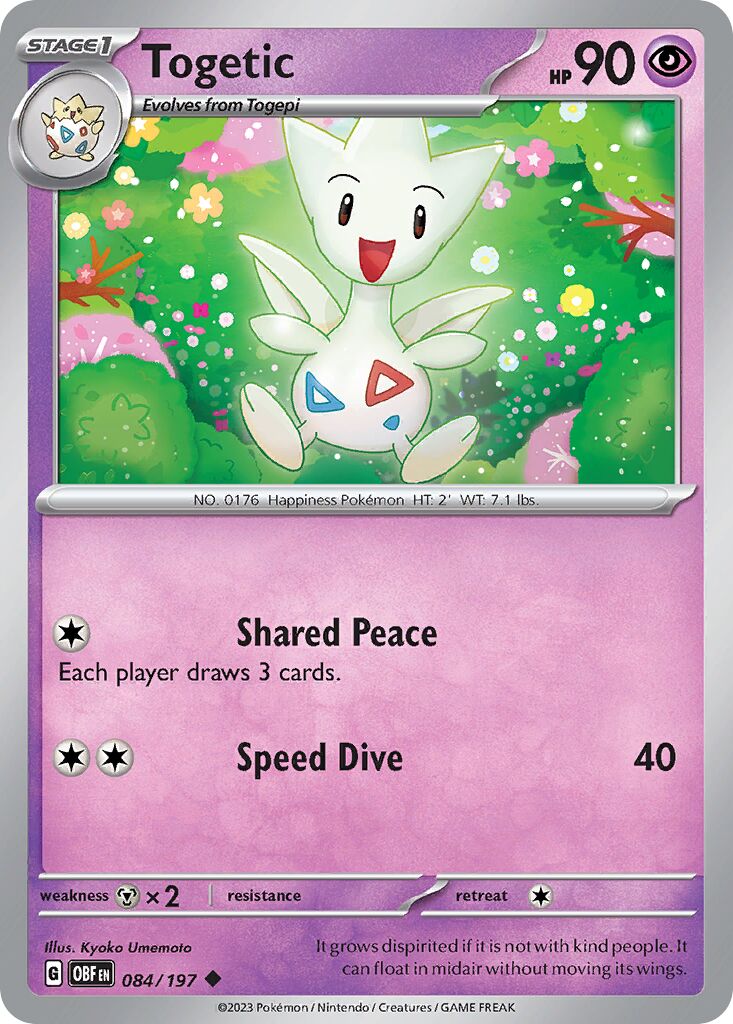 Togetic 084/230 — Obsidian Flames (English Pokémon TCG card)
