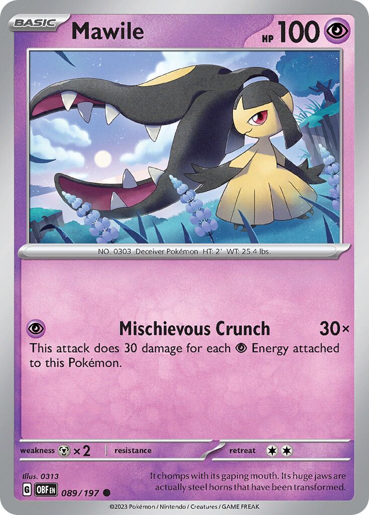 Mawile 089/230 — Obsidian Flames (English Pokémon TCG card)