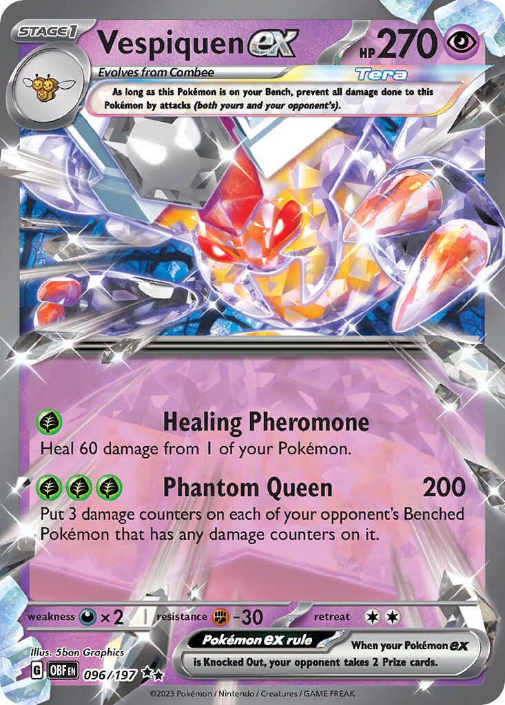Vespiquen ex 096/230 — Obsidian Flames (English Pokémon TCG card)