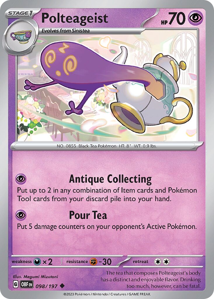Polteageist 098/230 — Obsidian Flames (English Pokémon TCG card)