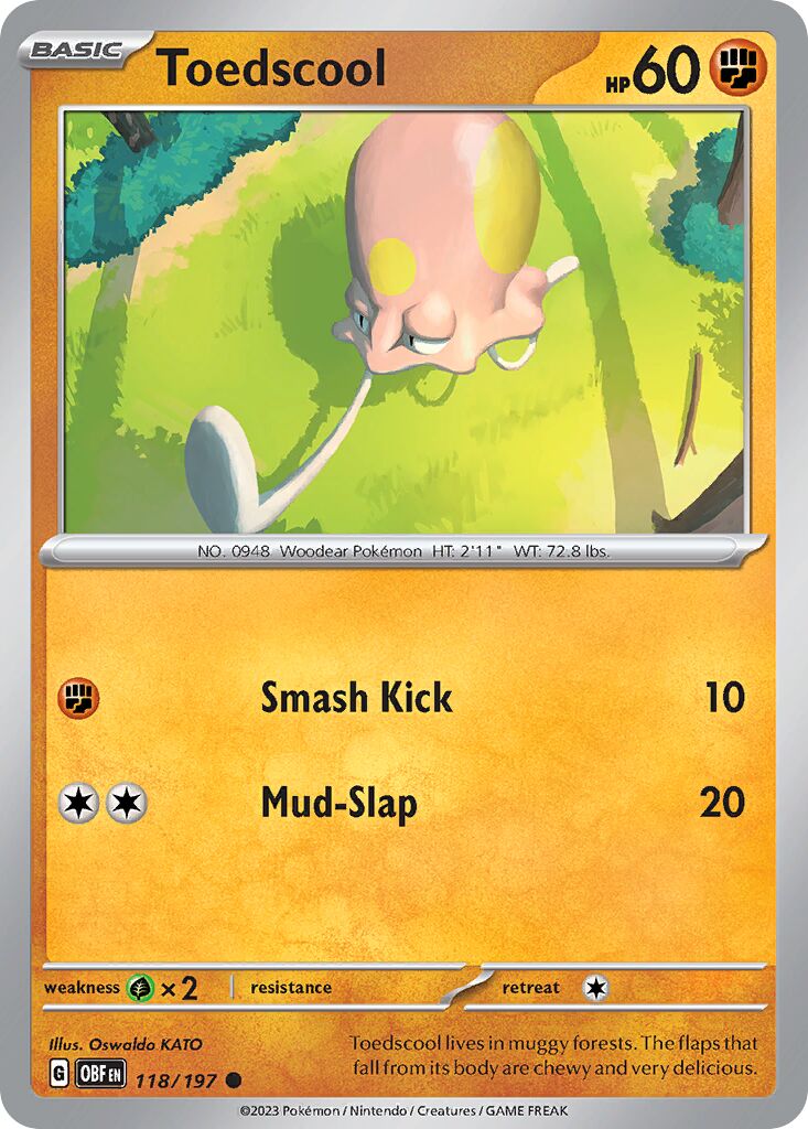 Toedscool 118/230 — Obsidian Flames (English Pokémon TCG card)