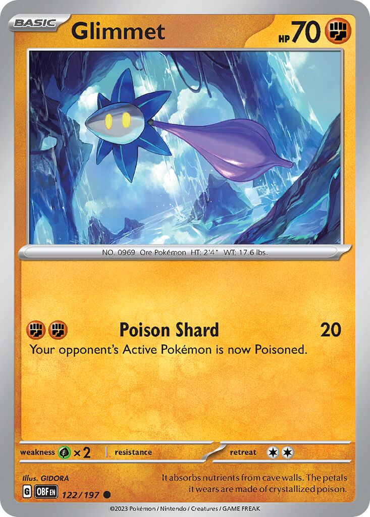 Glimmet 122/230 — Obsidian Flames (English Pokémon TCG card)