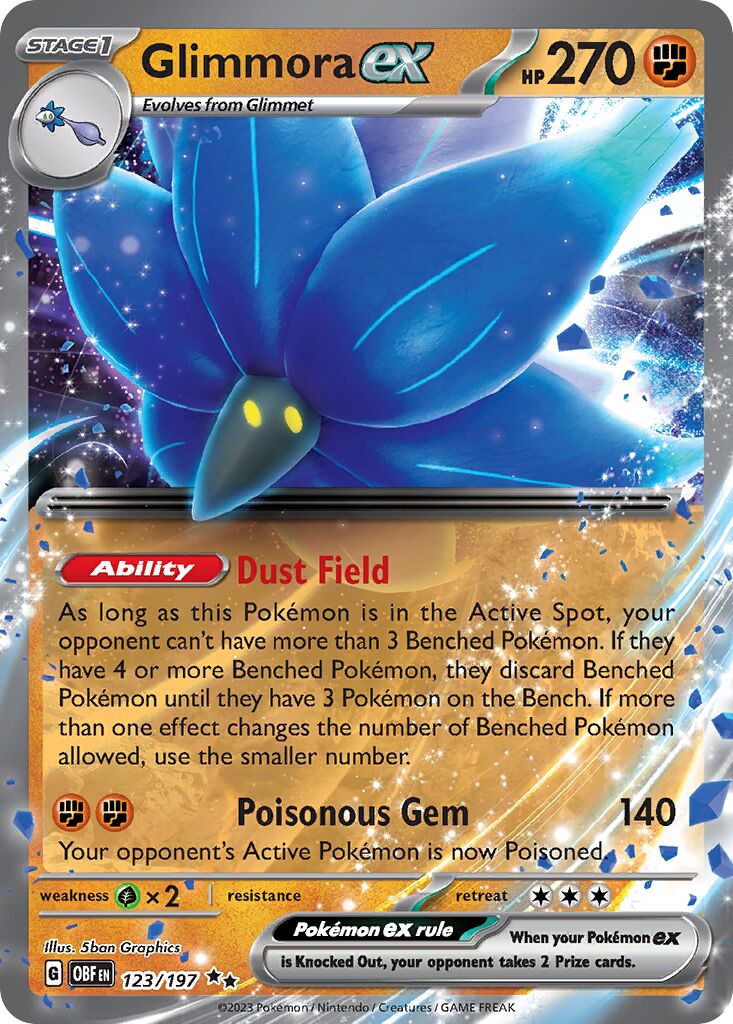 Glimmora ex 123/230 — Obsidian Flames (English Pokémon TCG card)