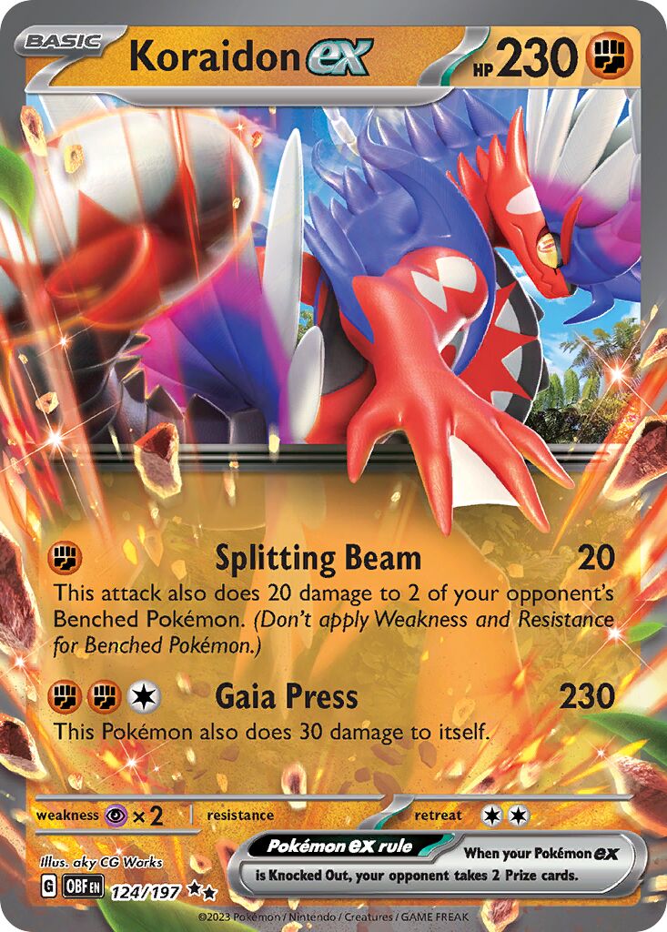 Koraidon ex 124/230 — Obsidian Flames (English Pokémon TCG card)