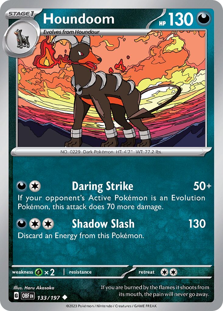 Houndoom 133/230 — Obsidian Flames (English Pokémon TCG card)