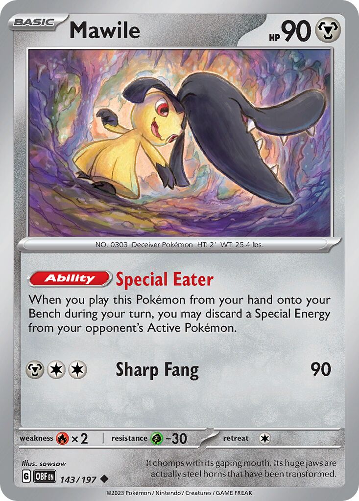 Mawile 143/230 — Obsidian Flames (English Pokémon TCG card)