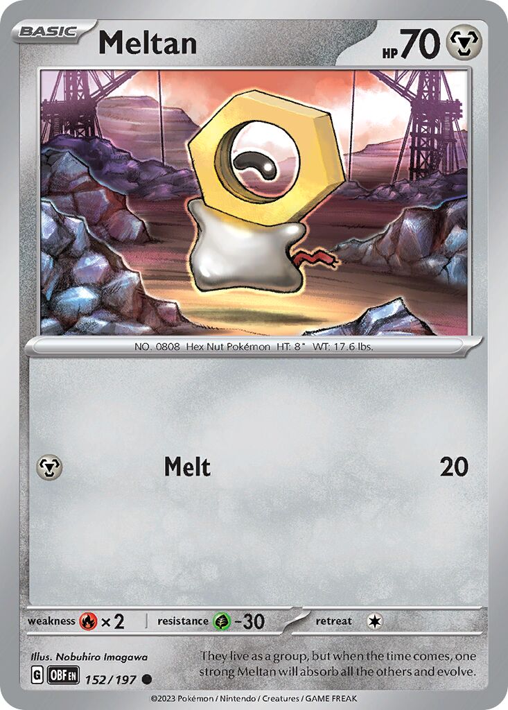 Meltan 152/230 — Obsidian Flames (English Pokémon TCG card)