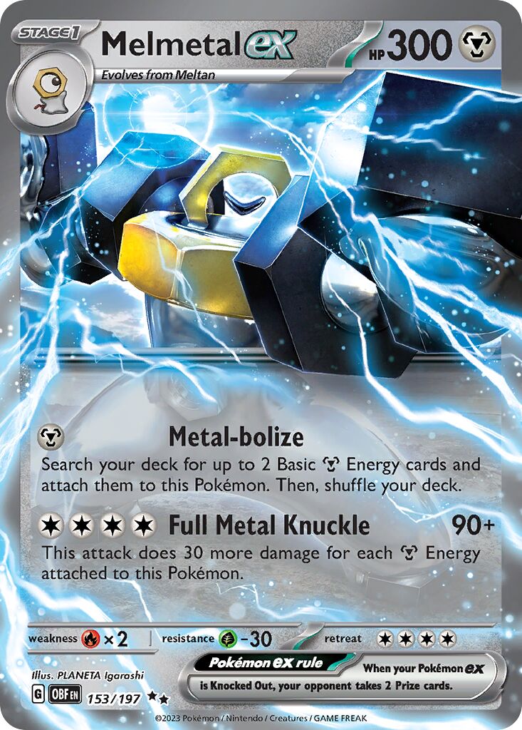 Melmetal ex 153/230 — Obsidian Flames (English Pokémon TCG card)
