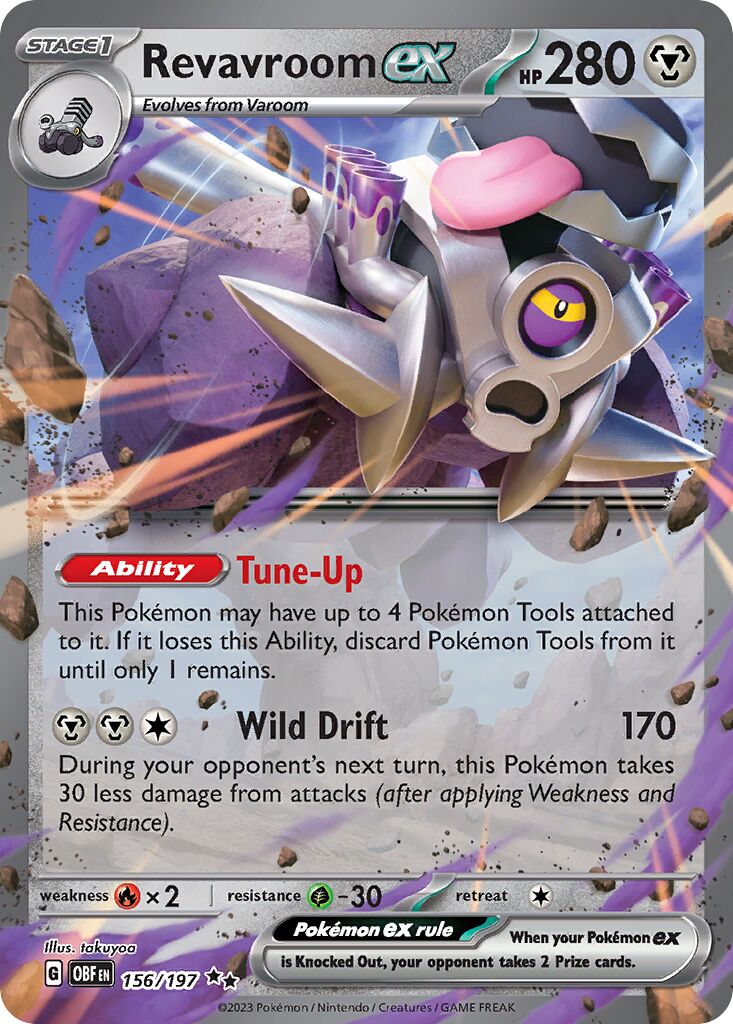 Revavroom ex 156/230 — Obsidian Flames (English Pokémon TCG card)