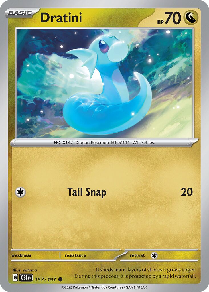 Dratini 157/230 — Obsidian Flames (English Pokémon TCG card)