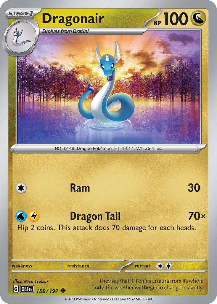 Dragonair 158/230 — Obsidian Flames (English Pokémon TCG card)