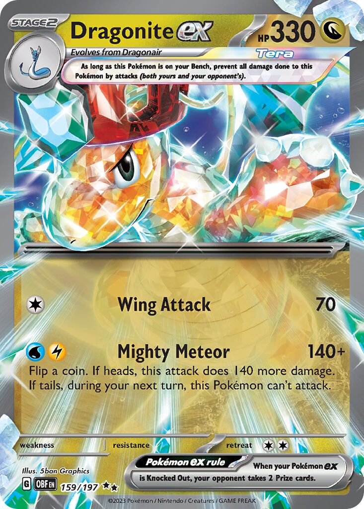 Dragonite ex 159/230 — Obsidian Flames (English Pokémon TCG card)