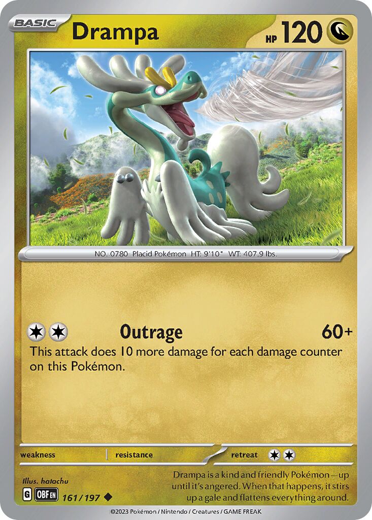 Drampa 161/230 — Obsidian Flames (English Pokémon TCG card)