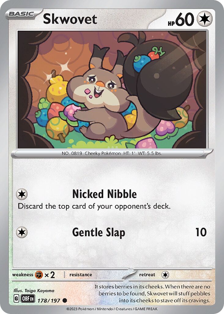 Skwovet 178/230 — Obsidian Flames (English Pokémon TCG card)