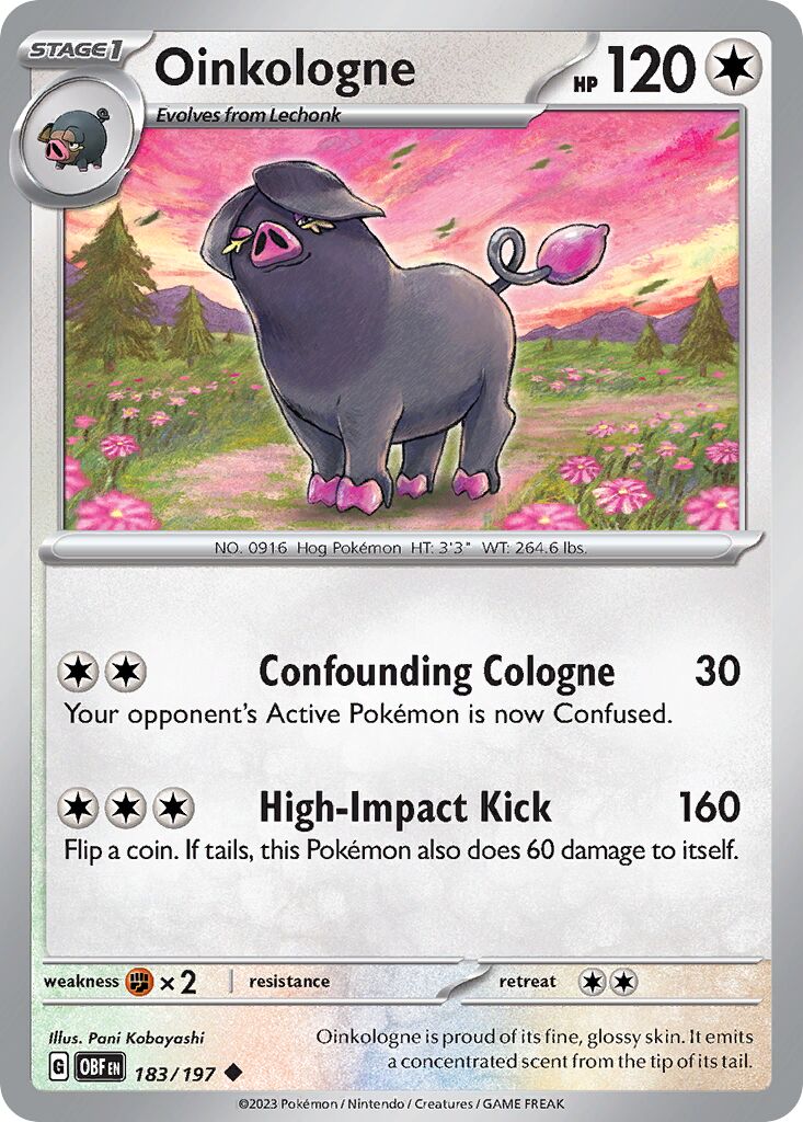Oinkologne 183/230 — Obsidian Flames (English Pokémon TCG card)