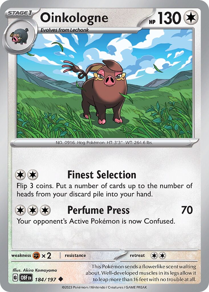 Oinkologne 184/230 — Obsidian Flames (English Pokémon TCG card)