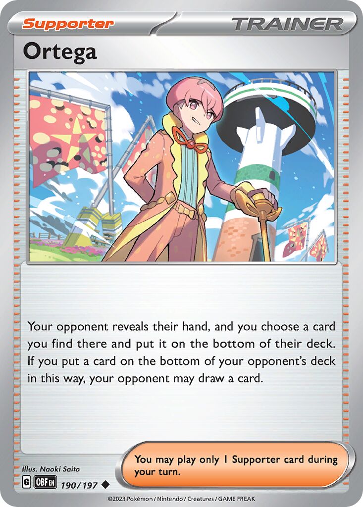 Ortega 190/230 — Obsidian Flames (English Pokémon TCG card)