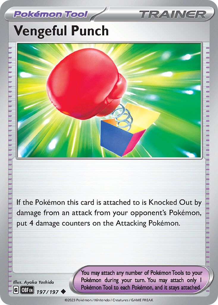 Vengeful Punch 197/230 — Obsidian Flames (English Pokémon TCG card)