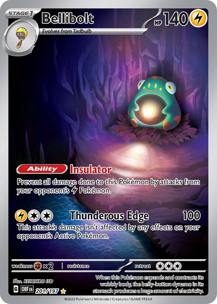 Bellibolt 201/230 — Obsidian Flames (English Pokémon TCG card)