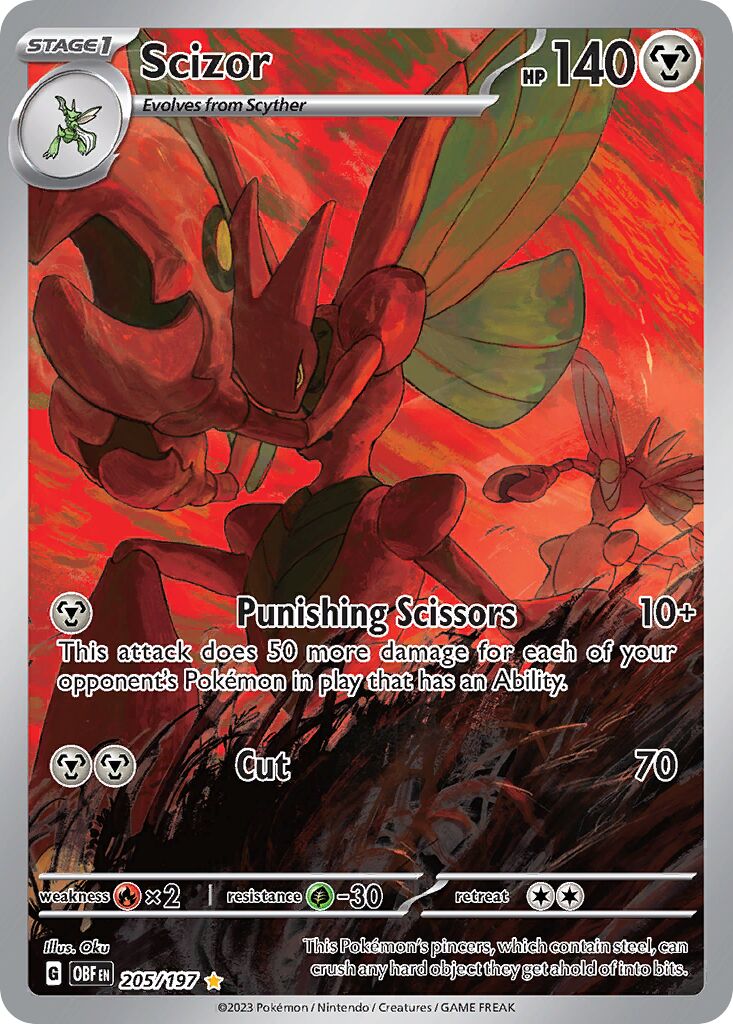 Scizor 205/230 — Obsidian Flames (English Pokémon TCG card)