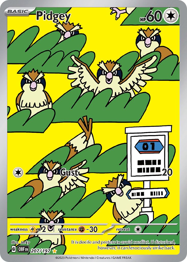 Pidgey 207/230 — Obsidian Flames (English Pokémon TCG card)