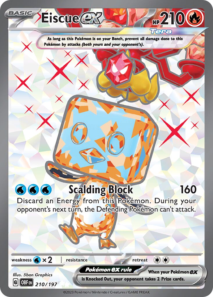 Eiscue ex 210/230 — Obsidian Flames (English Pokémon TCG card)