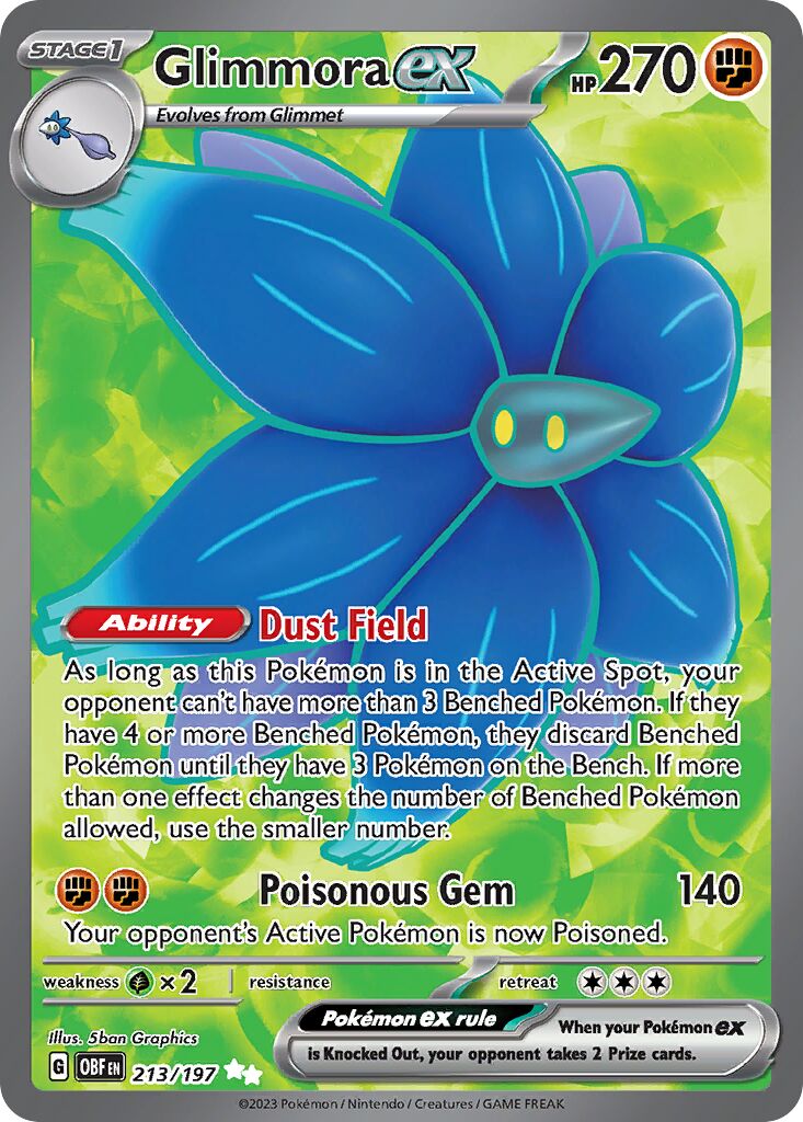 Glimmora ex 213/230 — Obsidian Flames (English Pokémon TCG card)