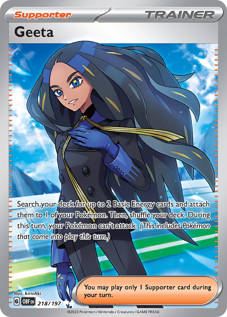 Geeta 218/230 — Obsidian Flames (English Pokémon TCG card)